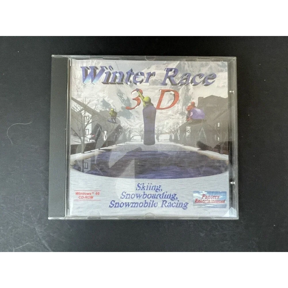 Winter Race 3D CD-ROM for Windows 95, New in Sealed Package Game Racing Skiing